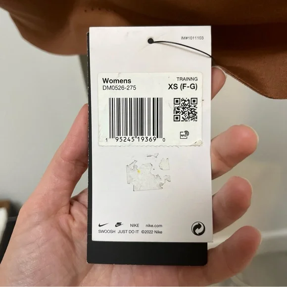 Nike Alate Minimalist Light Support Brown Padded Sports Bra XS Cup F-G Dri-FIT - Picture 4 of 13